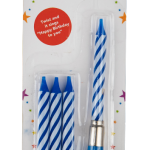 Party Blue Musical Candle