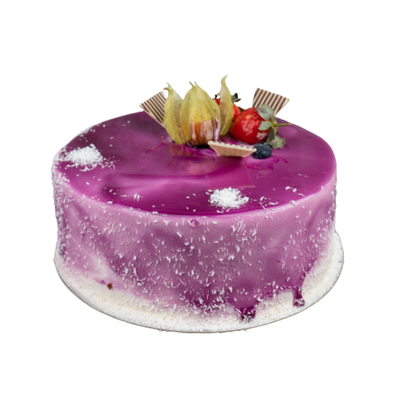 8 Inch  Round Blueberry Jel-Vanilla Cake
