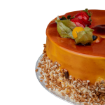 8 Inch Round Caramel Jelly-Vanilla Cake