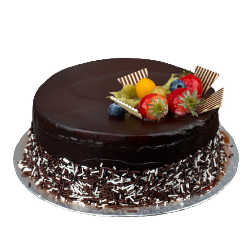 8 Inch Round Chocolate-Vanilla Cake