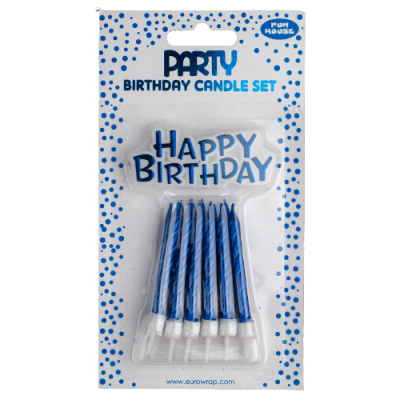 Happy Birthday Blue Candle