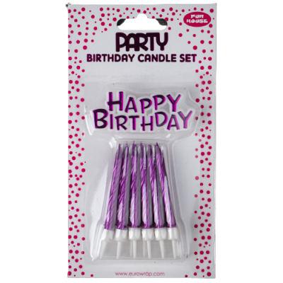 Happy Birthday Purple Candle