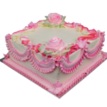Pink Square Vanilla Cake