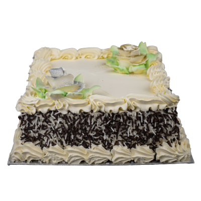 8 Inch Sprinkle Square Vanilla Cake