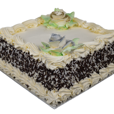 8 Inch Sprinkle Square Vanilla Cake