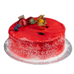 Strawberry Round Vanilla Cake