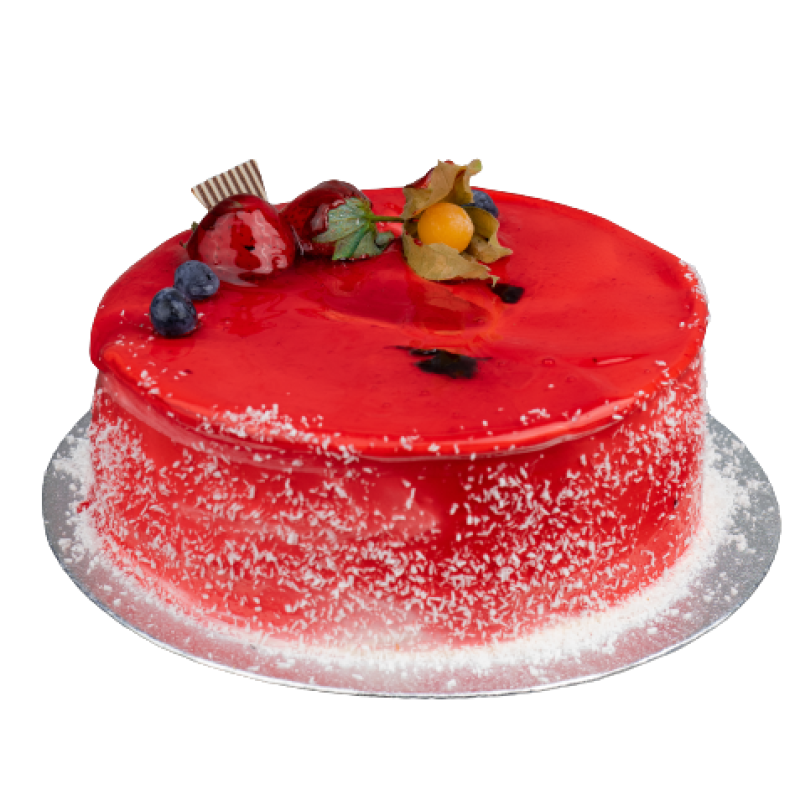 Strawberry Round Vanilla Cake