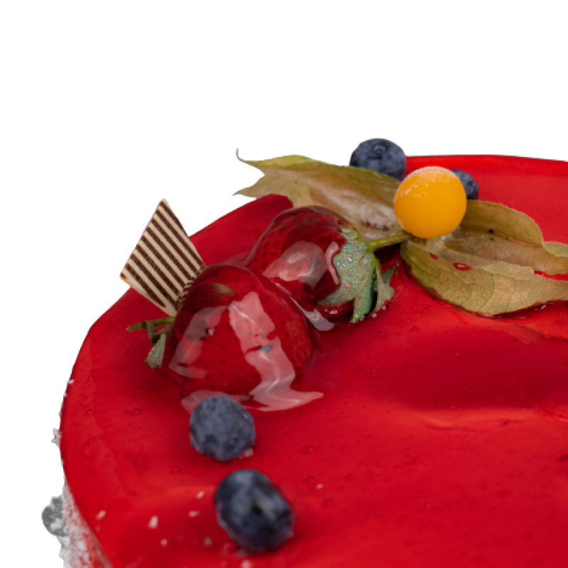 Strawberry Round Vanilla Cake