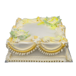 Yellow Square Vanilla Cake