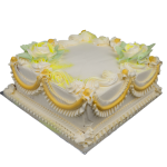 Yellow Square Vanilla Cake